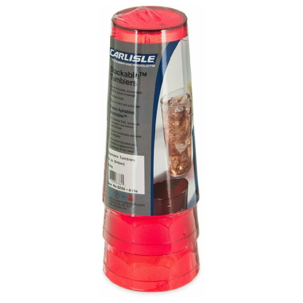 Carlisle 5232-8110 Carlisle Stackable™ Tall Tumbler 32 Oz. (34.90 Oz. Flush Fill)