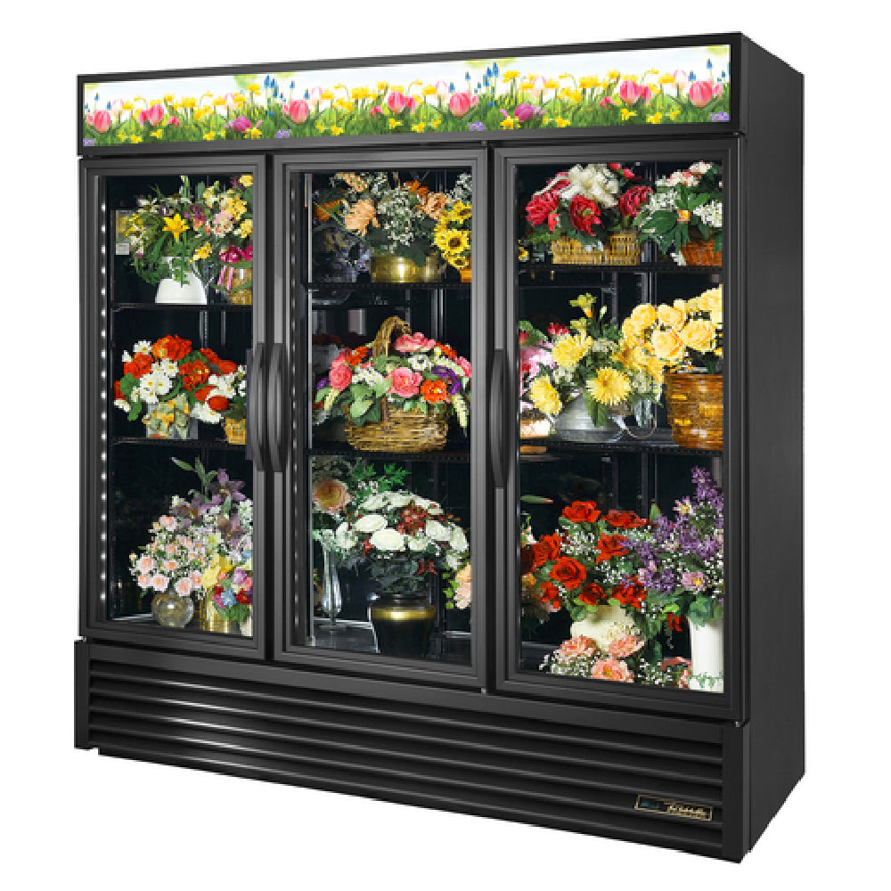 True Refrigeration GDM-72FC-HC~TSL01_BL Floral Merchandiser Three-section