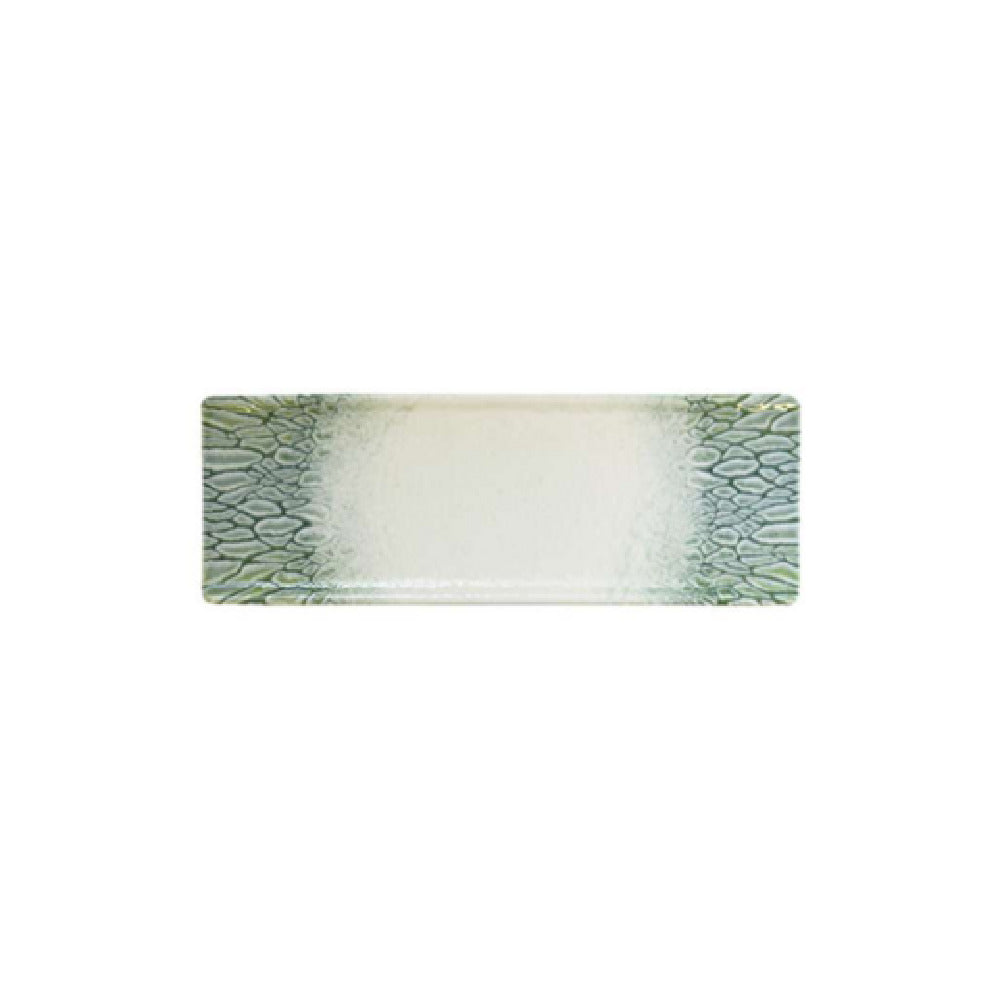 Cardinal FP904 - Dudson, Papillon Green Rectangle Tray (L:9.75'' X W:3.5''), ['Vitrified Ceramic']