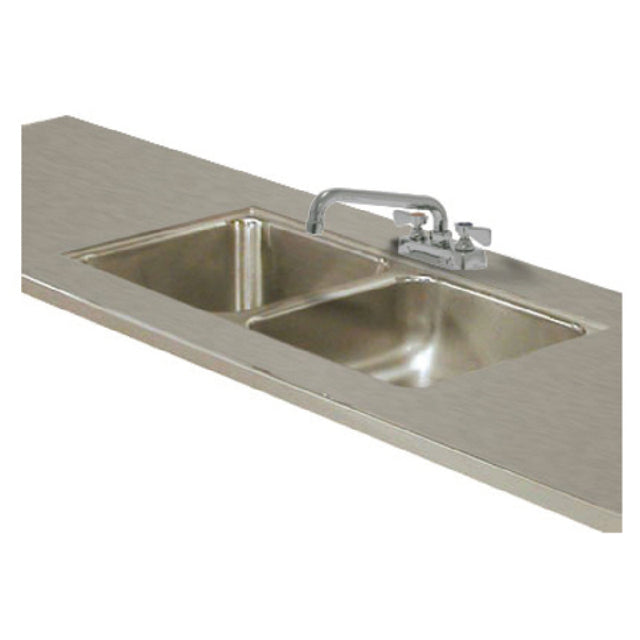 Advance Tabco TA-11A-2 Double Sink Welded Into Table Top 16"W X 20"D X 8" Deep Bowls