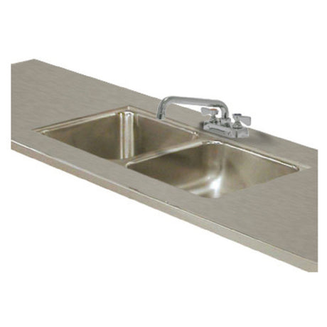 Advance Tabco TA-11T-2 Double Sink Welded Into Table Top 30"W X 24"D X 14" Deep Bowls