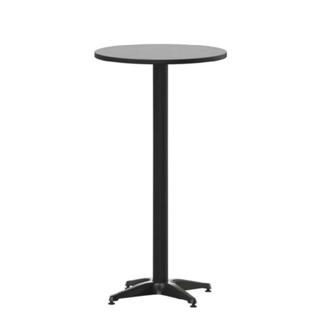 Flash Furniture TLH-059A-BK-GG Mellie Table 23-1/4" Dia. X 45"H Bar Height