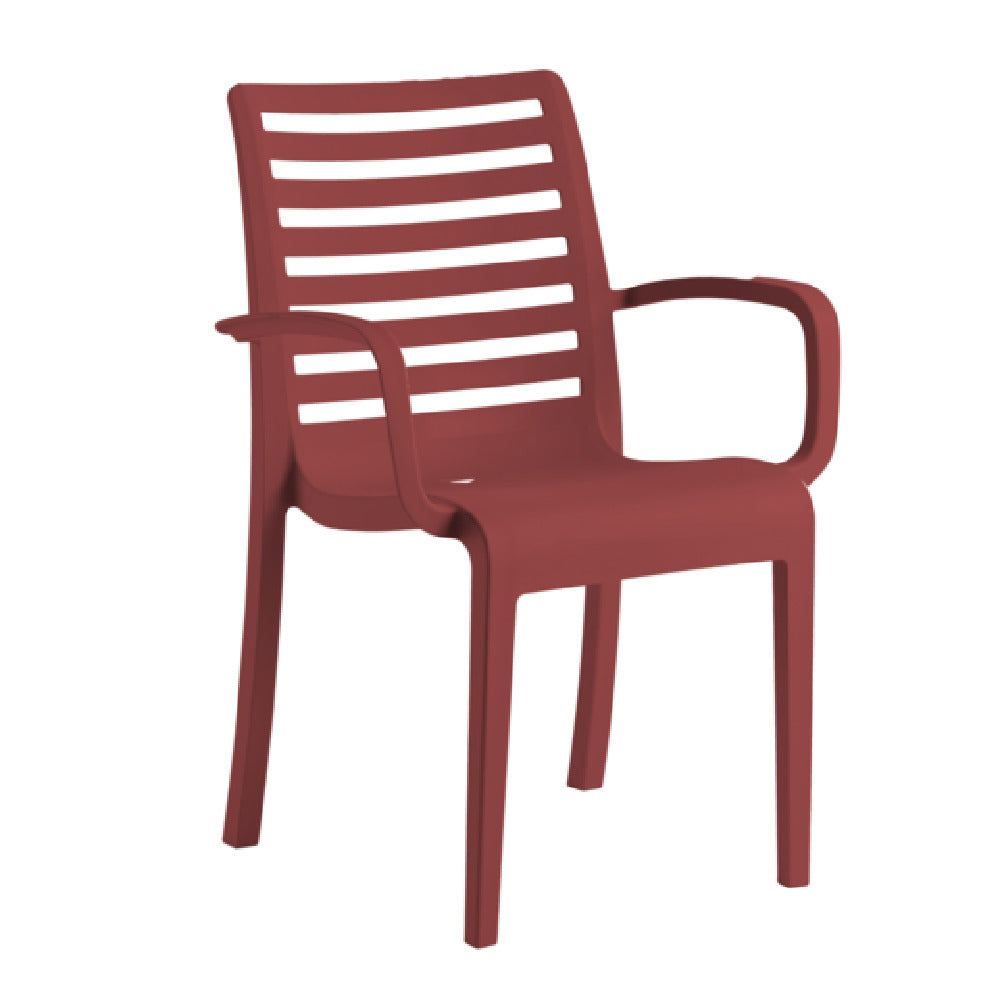 Grosfillex UT945414 - Astoria Stacking Armchair, 23.6"W X 23.4"D X 34.7"H, Technopolymer With Air Molding Technology