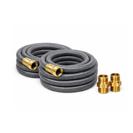 Cleveland INSTWATER - 2 X ¾” Female 6 Ft Garden Hoses, 2 X ½” Male NPT To ¾” Male Garden Hose NPT Fittings