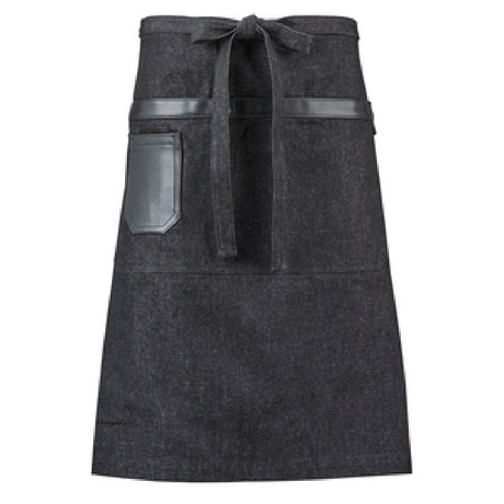 Mercer Culinary M63204BKD Metro Edge® Mid-Bistro Apron 21" X 26" Large 2-section Pocket