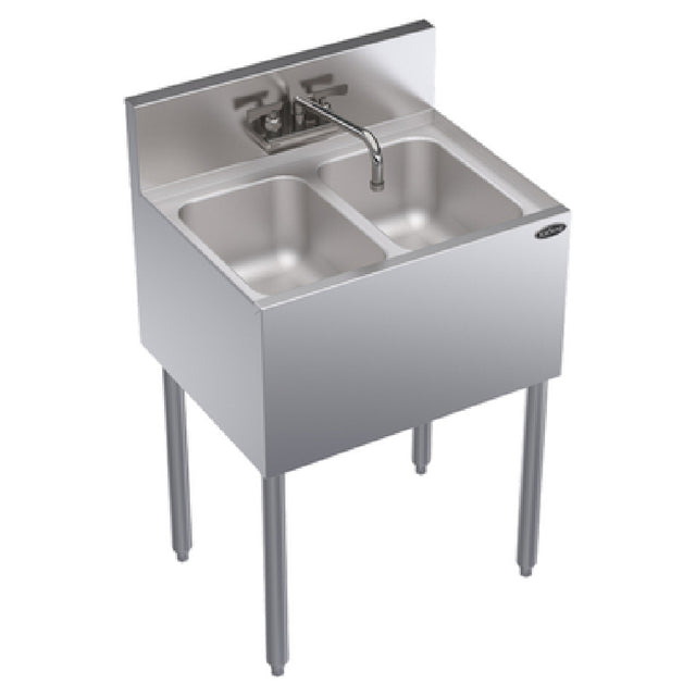 Krowne KR19-22C Royal Series Underbar Sink Unit Two Compartment 24"W X 19"D