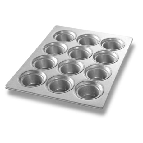 Chicago Metallic 43025 Large Crown Muffin Pan 13-1/2" X 17-1/2" Overall Makes (12) 3-5/8" Dia. Muffins