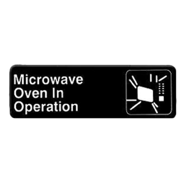 Thunder Group PLIS9324BK Information Symbol Sign 9" X 3" "Microwave Oven In Operation"