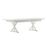 Flash Furniture XA-F-96X40-XLEGS-WH-GG Hercules Folding Farm Table 8' X 40" Rectangular