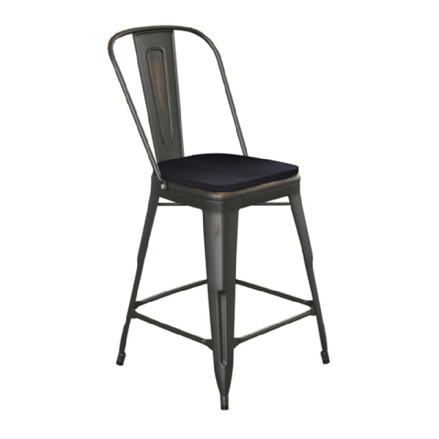 Flash Furniture ET-3534-24-COP-PL1B-GG Carly Bar Stool 500 Lb. Weight Capacity