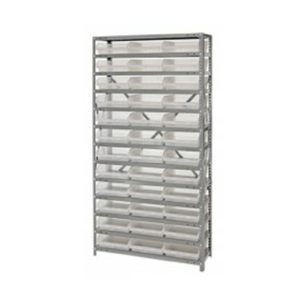 Quantum 1275-109CL Shelving Unit 12"D X 36"L X 75"H Heavy Duty