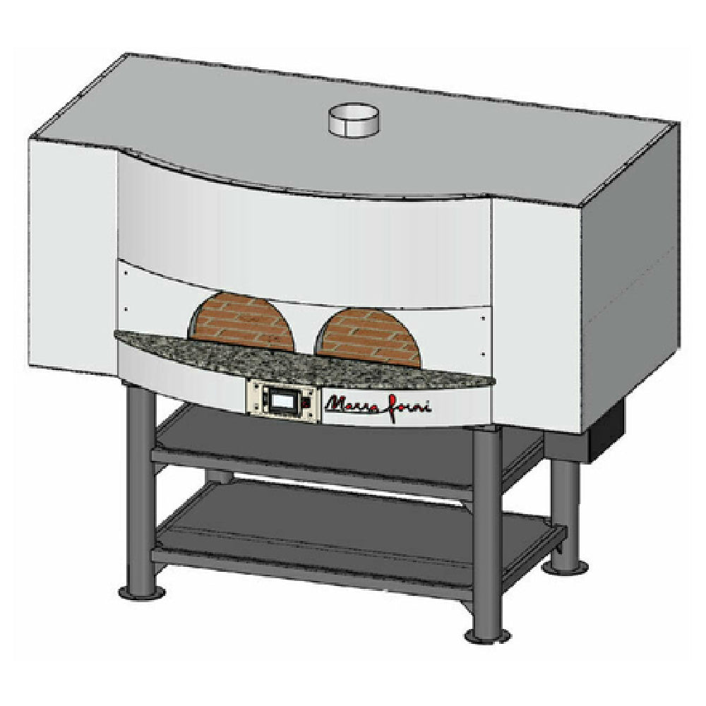 Marra Forni MS83-31G Square Gas Fired Oven 83" X 31" Brick Deck (2) 18-1/2" X 9-1/2" Openings With 12" Landing