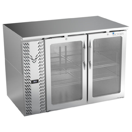 Victory VBB48HC-G-S - Back Bar Refrigerator, Two-section, 48"W X 29-11/16”D X 34"H