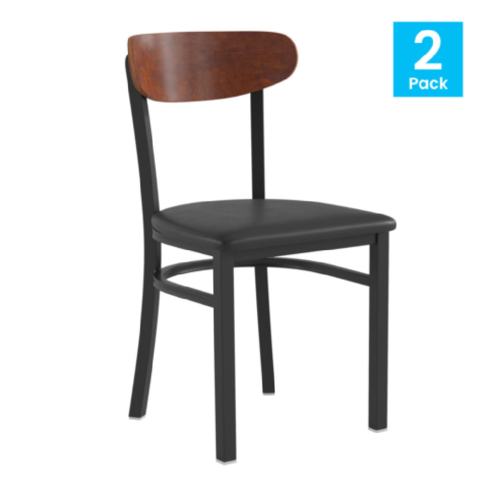 Flash Furniture 2-XU-DG6V5BV-WAL-GG Wright Dining Chair 500 Lb. Weight Capacity