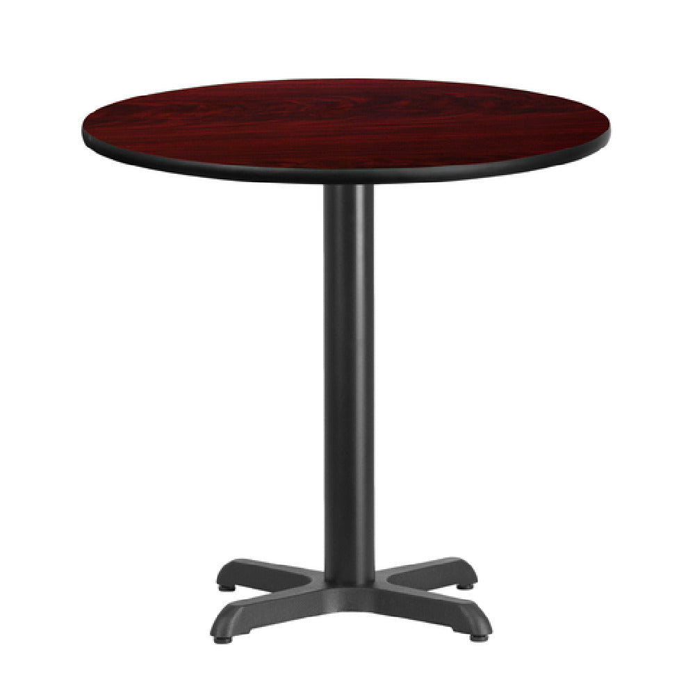 Flash Furniture XU-RD-30-MAHTB-T2222-GG Table 30" Dia. X 31-1/8"H Dining Height