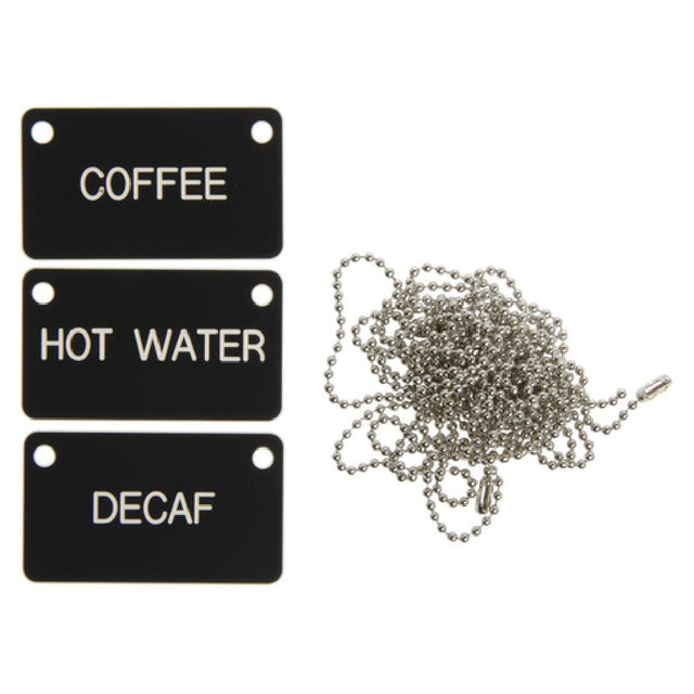 Hubert 60091 - Airpot Sign Set, 3-piece, 2-3/8" X 1-3/4"H