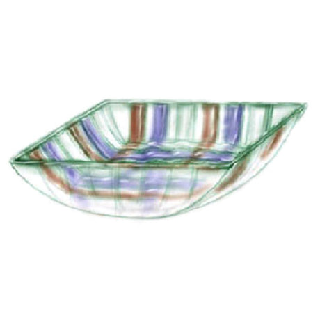 Bon Chef 100213 Basketweave Collection Sauce Dish Square Clear