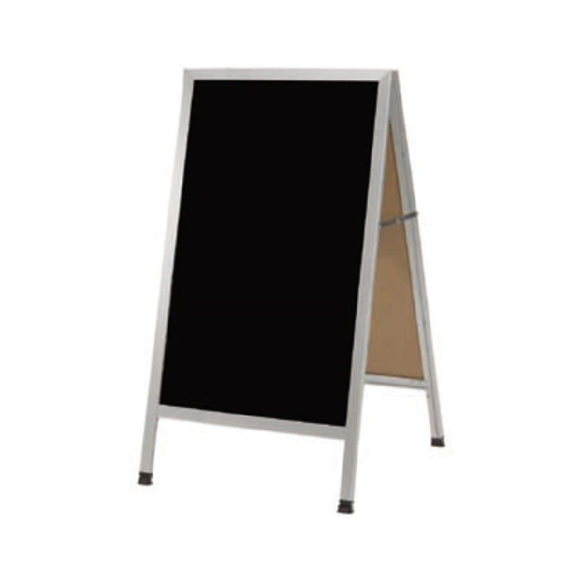 Aarco AA-11 Sidewalk Markerboard 24"W X 42"H Black Melamine Board