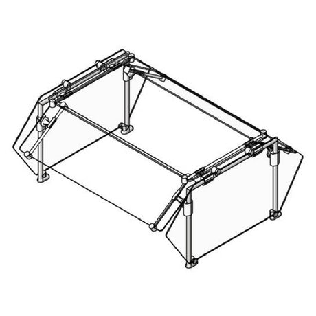 Eagle DCS3-SS-ST2 Spec-SHIELD™ Sneeze Guard Single Tier Dual-sided