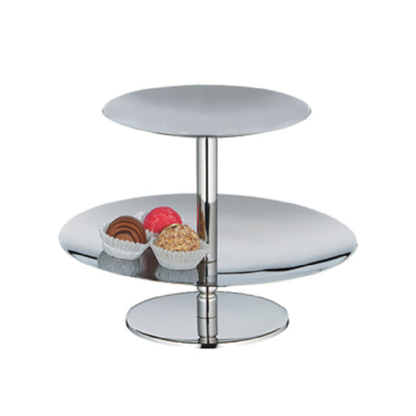 Bauscher Hepp 06.8254.6040 - Pastry Stand, 5-1/2" & 8" Dia. X 5-3/4"H, 2-tiers