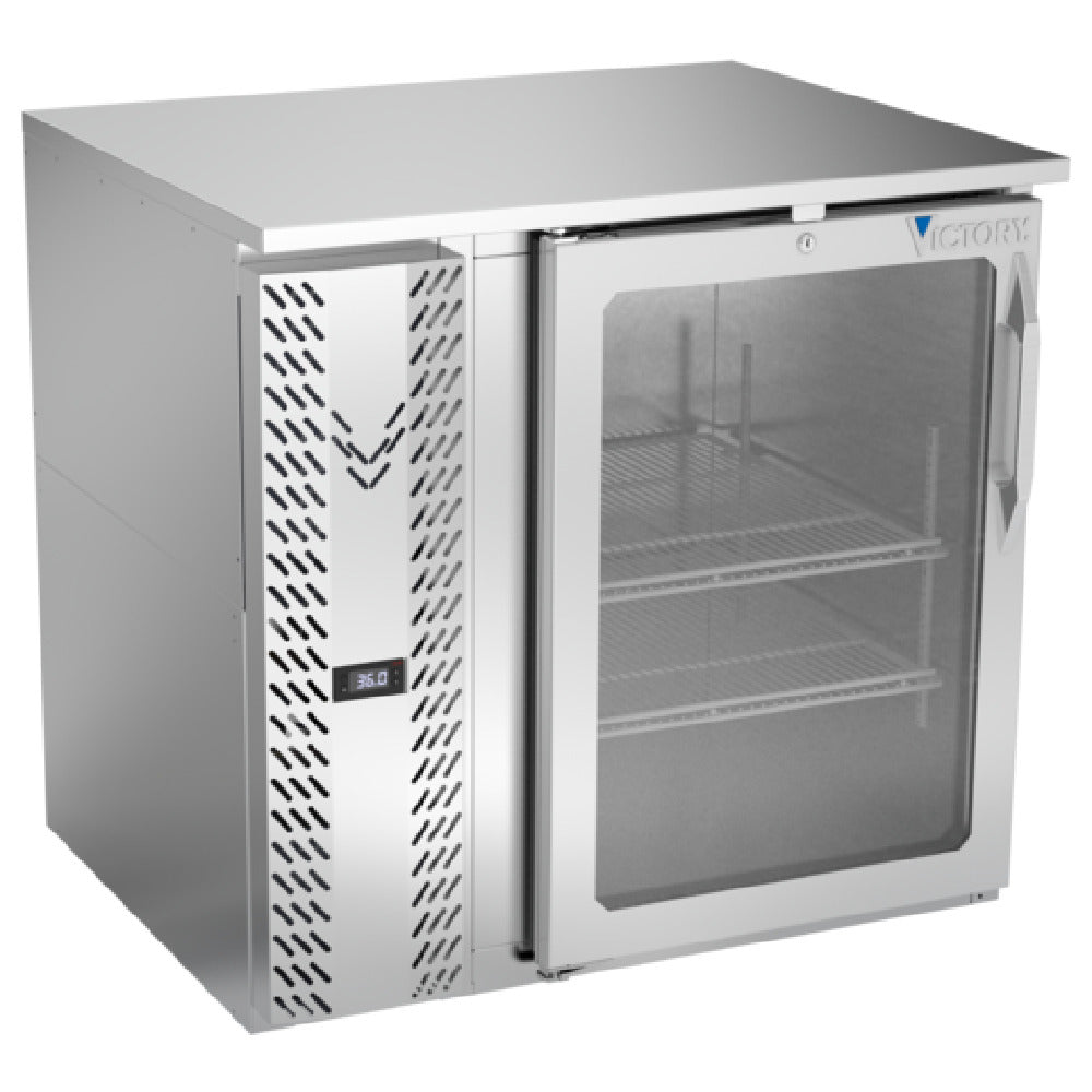 Victory VBB36HC-G-S - Back Bar Refrigerator, One-section, 36"W X 29-11/16”D X 34"H