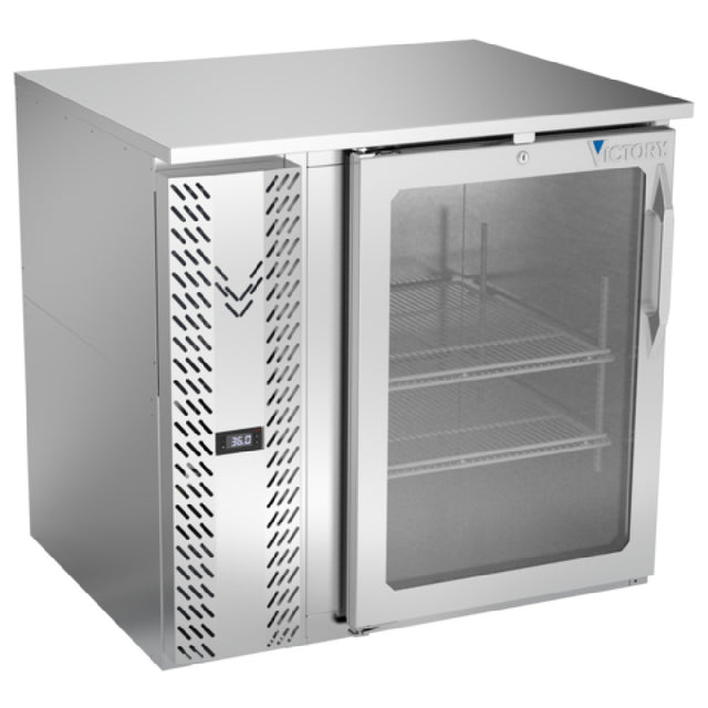 Victory VBB36HC-G-S - Back Bar Refrigerator, One-section, 36"W X 29-11/16”D X 34"H