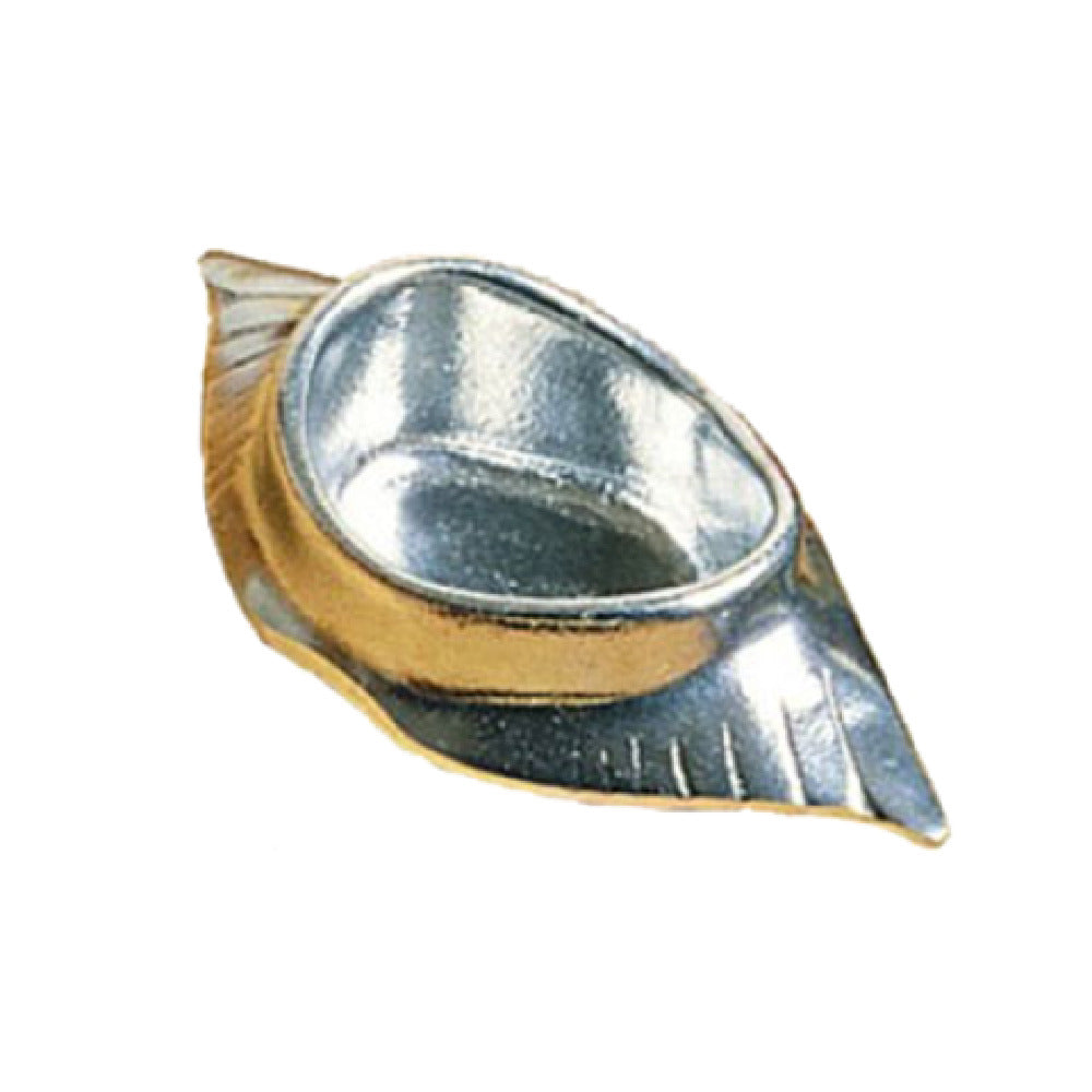 Bon Chef 5041PLATINUMGRA Crab Shell Dish 3" X 6" Aluminum With Ceramic-look Coating