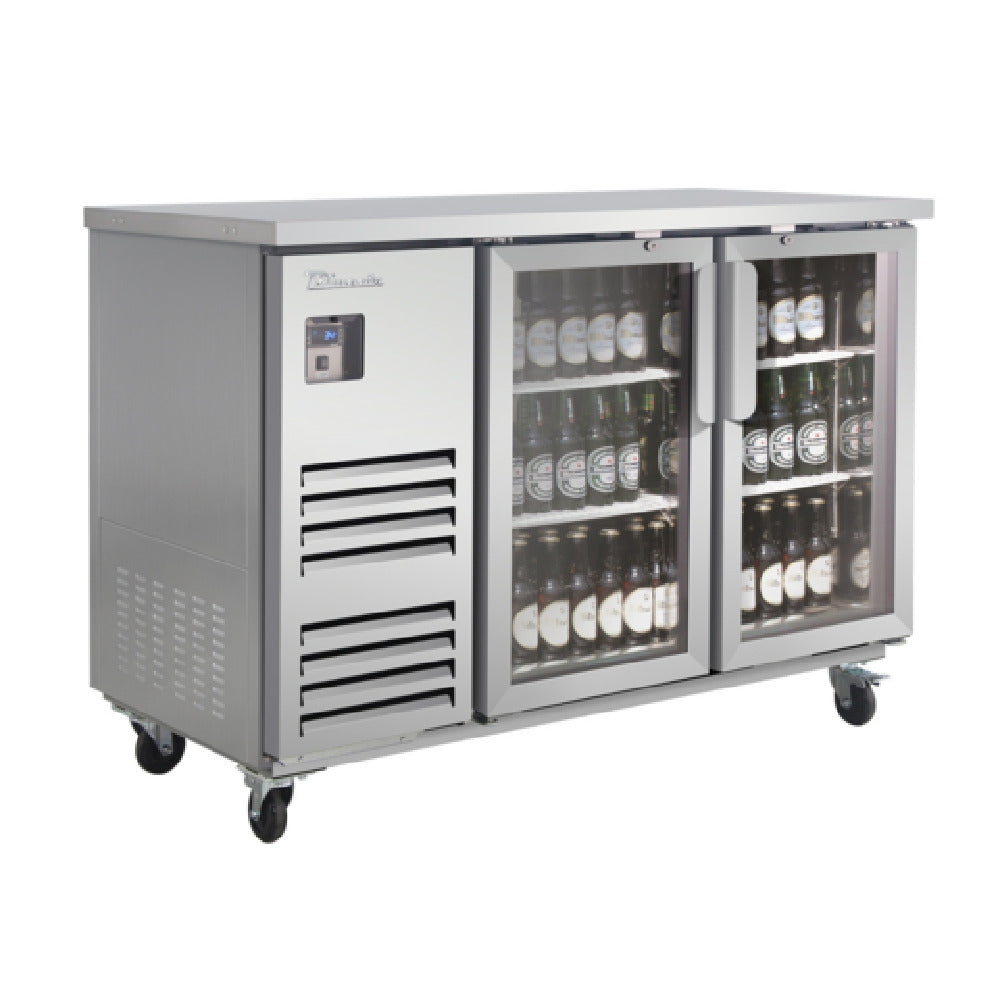 Blue Air BLBB59-2SG-HC - Back Bar Cooler, Two-section, 58-3/4"W
