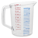 Rubbermaid FG321600CLR - Bouncer® Measuring Cup, 1 Quart - 40°F/-40°C To 212° F/100°C Temperature Range