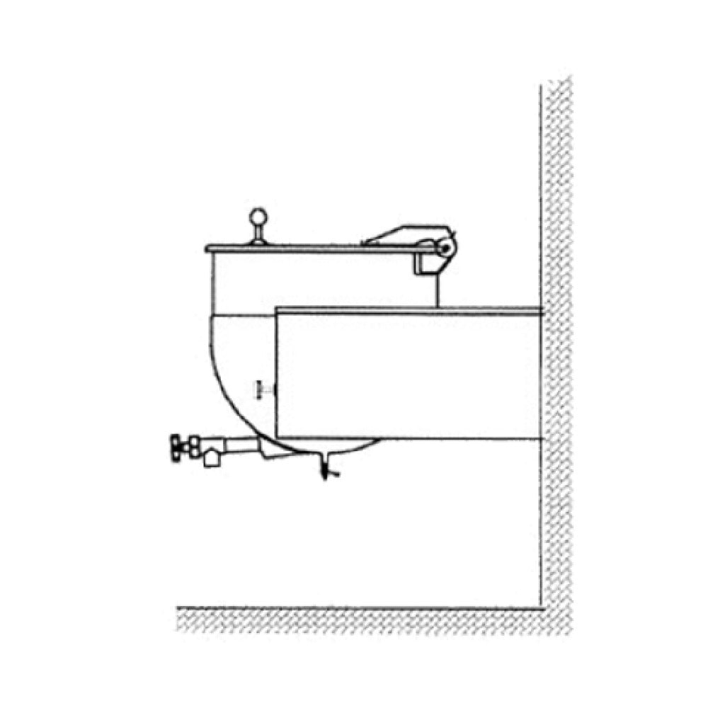 Legion LTWC-100 Stationary Direct Steam Kettle 100-gallon 304 Stainless Steel Liner