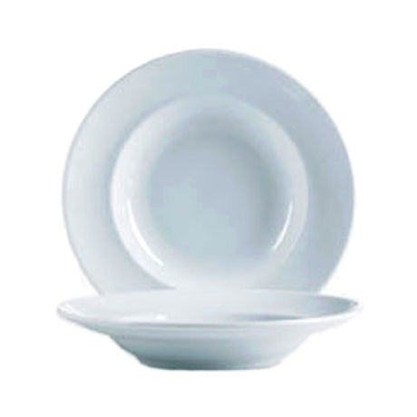 Arc Cardinal S1507 Arcoroc Rondo Rim Pasta Plate 8.0 Oz (D:9.25'') High Alumina Porcelain