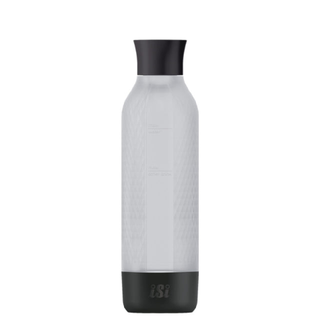 ISi North America 10961701 - ISi® Twist'n Sparkle Virtuoso Extra Bottle, Onyx, Refillable 1 Liter PET Bottle (BPA & Phthalate-free) In Silicone Sleeve