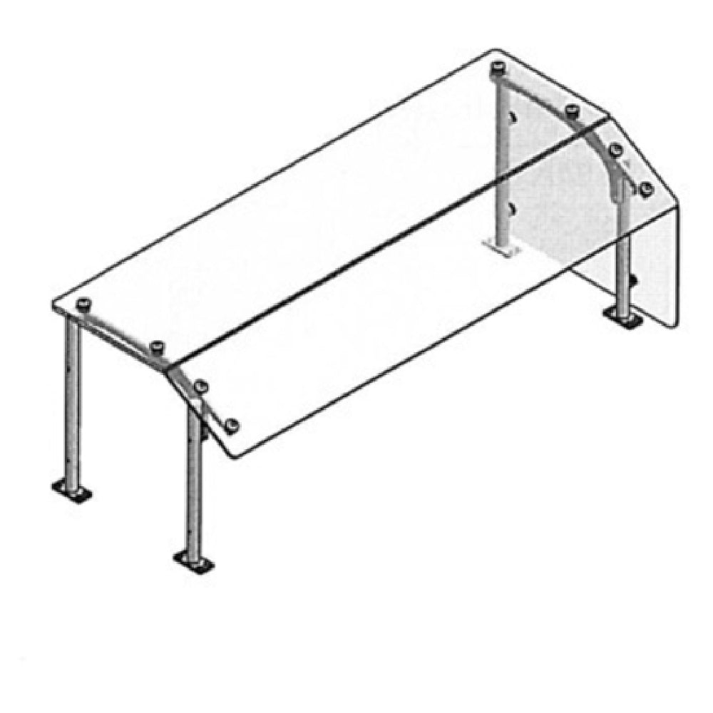 Atlas Metal AT7F-2 Sneeze Guard 33-3/4"L Self Service