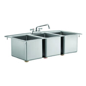 Hubert 219883 - Kratos Sink With 10" Swing Spout Faucet, Drop-in, 10"W X 14"D X 10"H