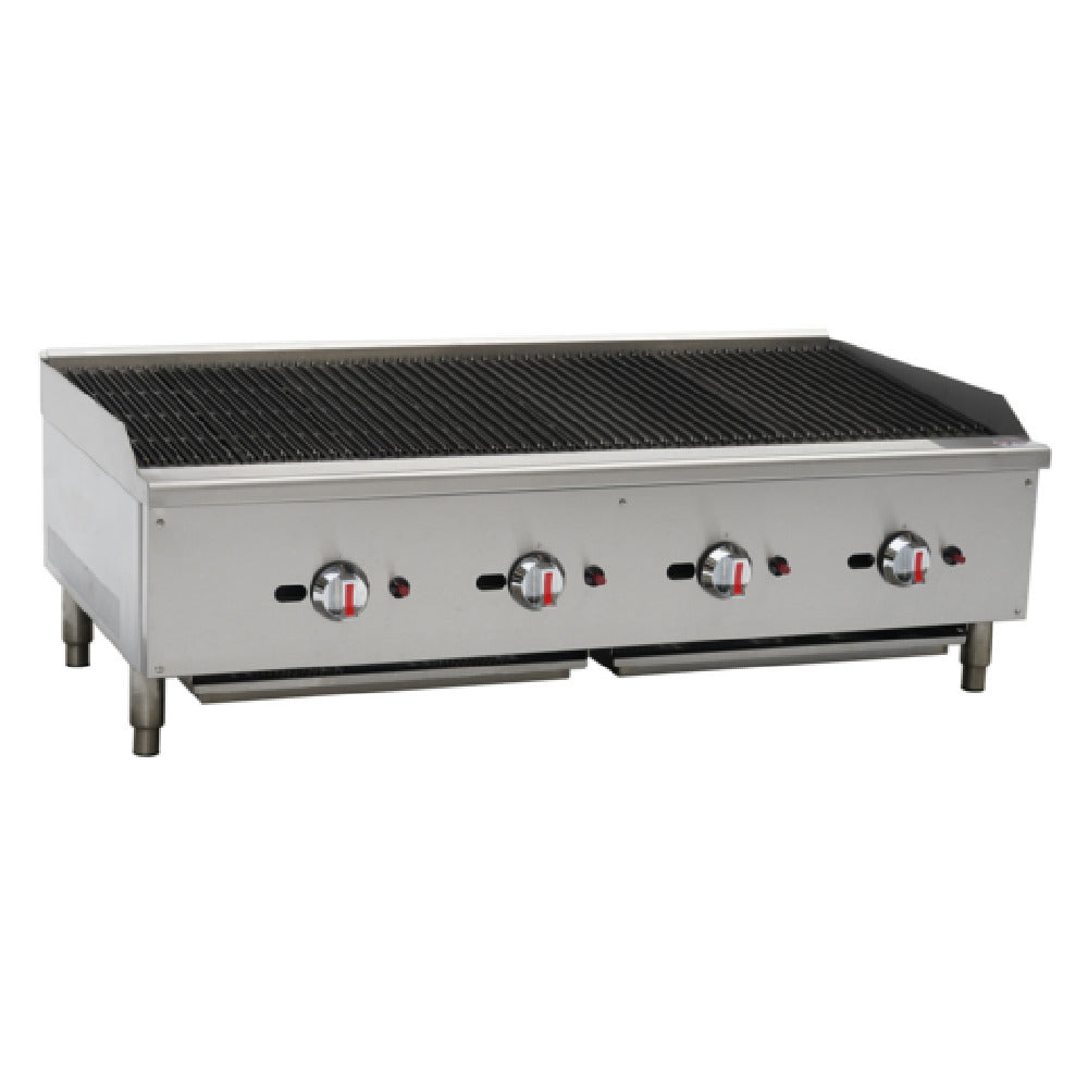 Serv-Ware SCBS-48 - Serv-Ware - Gas Cooking - 48” Wide Radiant Broiler - Natural Gas - (4) 30,000 BTU Stainless Steel "U" Shaped Burners