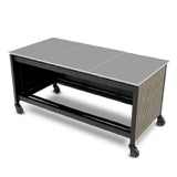 Forbes Industries 5071C - Trio Action Station Single Table, HPL Slat Panels, (3) Blank Appliance Tiles