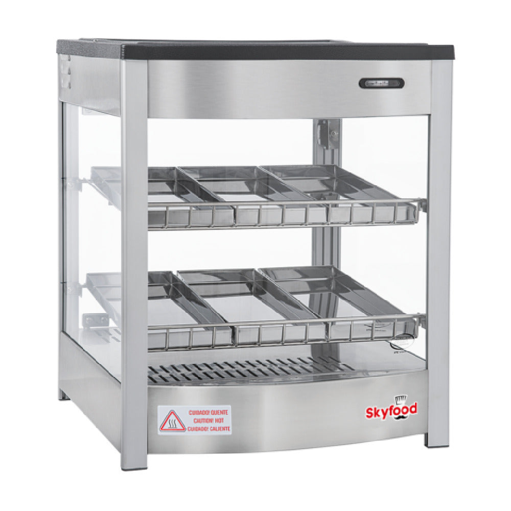Skyfood Equipment FWD2S6P Steam Line Food Warmer Display Case Countertop 18-7/8"W
