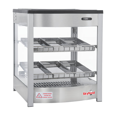 Skyfood Equipment FWD2S6P Steam Line Food Warmer Display Case Countertop 18-7/8"W