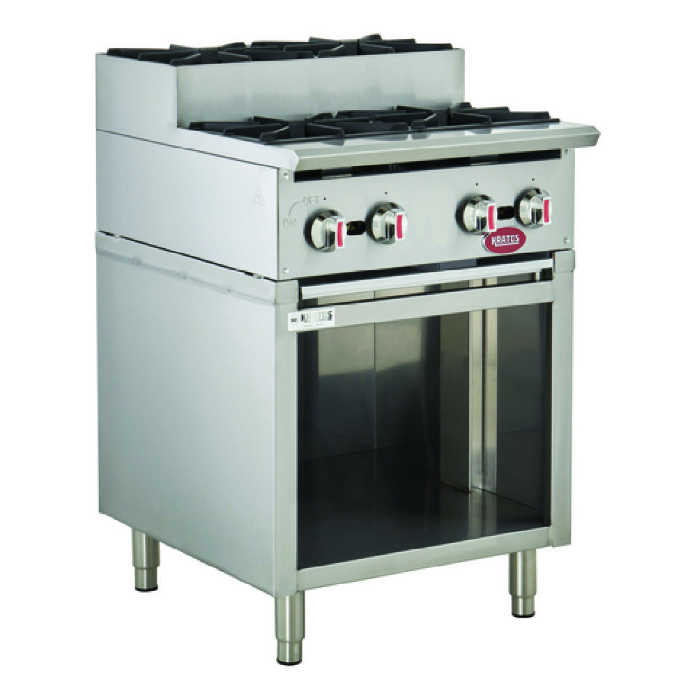 Hubert 145879 - Kratos 29R-057 24" Step-Up Gas Range, 24"W X 26-2/5"D X 34-1/2"H