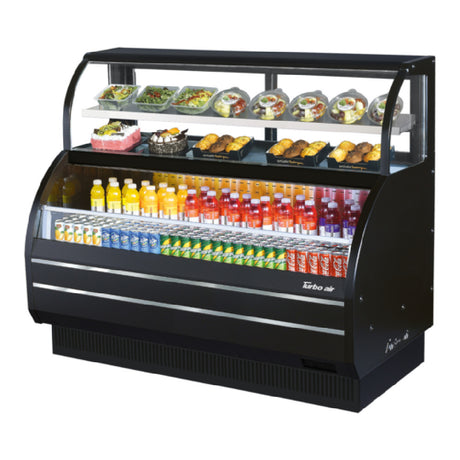 Turbo Air TOM-W-60SB-N Open Display Merchandiser Combination Case With Refrigerated Top Shelf