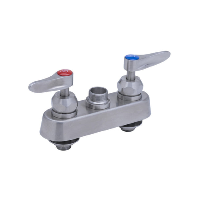 T&S Brass S-1110-CR-LN EverSteel Workboard Faucet 4” Deck Mount Mixing Faucet With Body