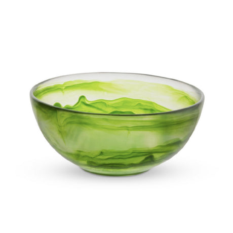 Bon Chef 59028-EDEN Round Resin Bowl 6" Dia X 2.7" Translucent Swirl Polished Finish