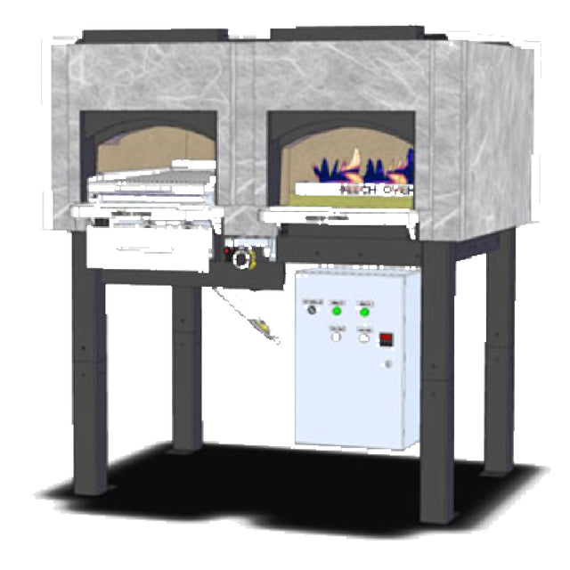 Beech Ovens RGO1250FG Full Gas Oven With Radiant Flame Burners 2 Opening Standard Rectangular Stone Hearth Baking Oven With Pull Out Gas Fired Char Grill