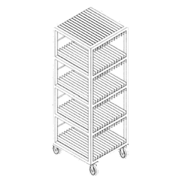 Caddy T-1310-C Vertical Tray Drying Rack Mobile For Correctional Use