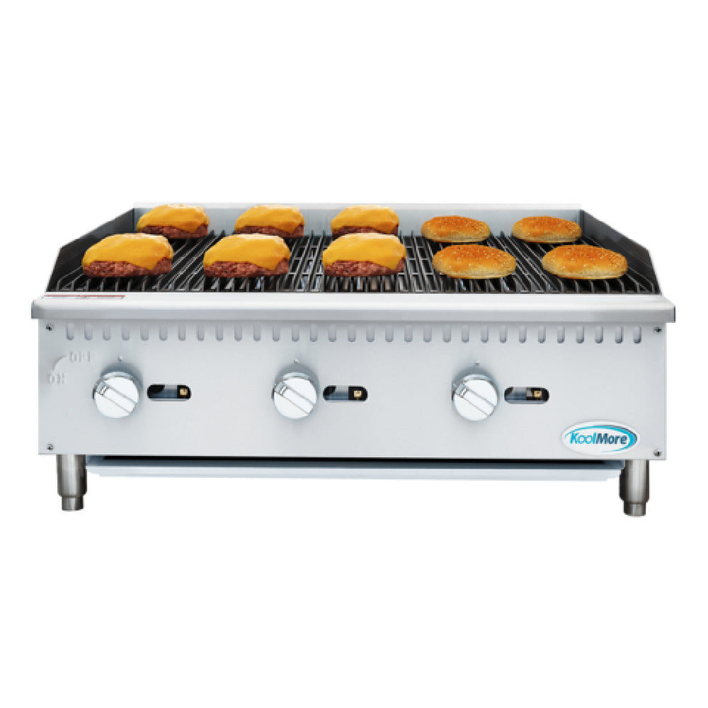 Koolmore KM-GCB3-36M Commercial Charbroiler 36"W X 26"D X 16"H (3) Burner