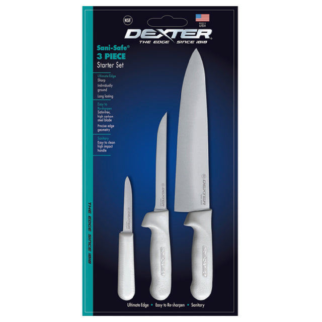 Dexter Russell 20393 Sani-Safe® (3PC. CUTLERY SET) Cutlery Set 3 Piece 10" Cooks Knife