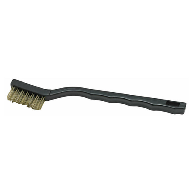 Winco BR-7B Mini Scratch Utility Brush 7" O.A.L. With Brass Wire Bristles