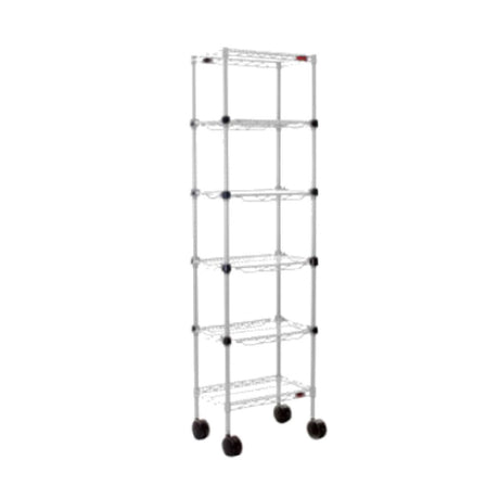 Eagle MC1422-48-4W Aisle Merchandising Cart 4-tier 22"W X 14"D X 48"H