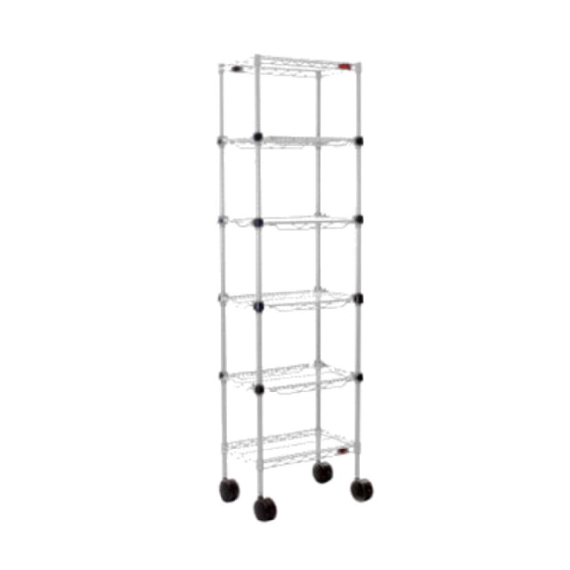 Eagle MC1422-48-4W Aisle Merchandising Cart 4-tier 22"W X 14"D X 48"H