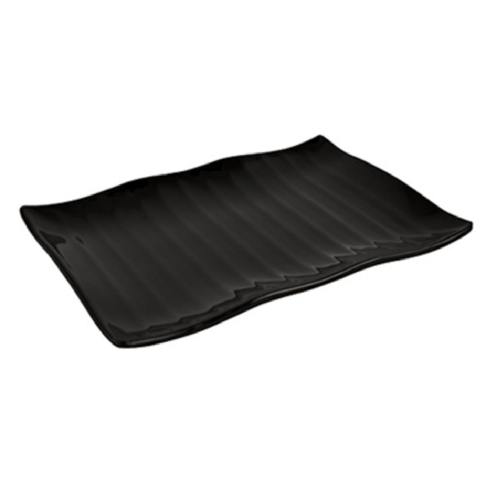 Bauscher Hepp TB90553 - Curved Wavy Platter 10-1/5"L X 9-7/10"W X 1-1/2"H, Rectangular